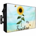 thumbnail image 1 of Outdoor TV Cover 58x37x4.5in, Rustic Sunflower Blue Ombre Weatherproof TV Screen Protector with Zipper, Farmhouse Flower Bee Outside Television Cover Fits Up to 60-65", 1 of 9