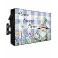 thumbnail image 1 of Outdoor TV Cover 60 to 65 Inch Weatherproof, Home Sweet Home Gnome Waterproof TV Screen Protector for Outside Decor with Zipper and Pocket 58"L x 37"H , Purple Floral Plaid, 1 of 7