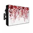 thumbnail image 1 of Outdoor TV Cover 60 to 65 Inch Weatherproof, Red Christmas Eucalyptus Leaf Waterproof TV Screen Protector for Outside Decor with Zipper and Pocket 58"L x 37"H , Botanical Winter Floral White, 1 of 7