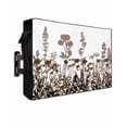 thumbnail image 1 of Outdoor TV Cover 60 to 65 Inch Weatherproof, Rustic Field Waterproof TV Screen Protector for Outside Decor with Zipper and Pocket 58"L x 37"H , Silhouette Flower Herb Brown, 1 of 7