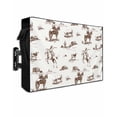 thumbnail image 1 of Outdoor TV Cover 60 to 65 Inch Weatherproof, Western Farmhouse Waterproof TV Screen Protector for Outside Decor with Zipper and Pocket 58"L x 37"H , Cowboy Horse Desert Brown White, 1 of 7
