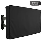 Outdoor TV Cover 60 to 65 inches Universal Weatherproof Protector - Black