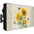 thumbnail image 1 of Outdoor TV Cover 68x42x4.5in, Watercolor Sunflower Green Leaves Bee Weatherproof TV Screen Protector with Zipper, Vintage Stamp Letter Outside Television Cover Fits Up to 70-75", 1 of 9