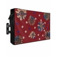 thumbnail image 1 of Outdoor TV Cover 70 to 75 Inch Weatherproof, 4th of July Waterproof TV Screen Protector for Outside Decor with Zipper and Pocket 68"L x 42"H , Patriotic Sunflower Red Navy Blue, 1 of 7