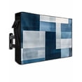 thumbnail image 1 of Outdoor TV Cover 70 to 75 Inch Weatherproof, Abstract Blue Checkered Waterproof TV Screen Protector for Outside Decor with Zipper and Pocket 68"L x 42"H , Modern Watercolor Art, 1 of 7