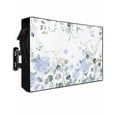 thumbnail image 1 of Outdoor TV Cover 70 to 75 Inch Weatherproof, Blue Floral Hydrangeas Waterproof TV Screen Protector for Outside Decor with Zipper and Pocket 68"L x 42"H , Rustic Green Leaves White, 1 of 7