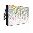 thumbnail image 1 of Outdoor TV Cover 70 to 75 Inch Weatherproof, Rustic Spring Floral Waterproof TV Screen Protector for Outside Decor with Zipper and Pocket 68"L x 42"H , Spring Wild Flowers Leaves White, 1 of 7