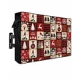 thumbnail image 1 of Outdoor TV Cover 70 to 75 Inch Weatherproof, Vintage Christmas Plaid Pattern Waterproof TV Screen Protector for Outside Decor with Zipper and Pocket 68"L x 42"H , Snowmen Santa Deer, 1 of 7