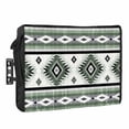 thumbnail image 1 of Outdoor TV Cover 80 to 85 Inches, Sage Green Southwestern Native Aztec Ethnic Style Geometric Waterproof TV Cover with Remote Control Pocket, Flat Screen TV Cover Protector for Outside TV, 1 of 6