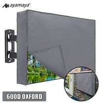 Outdoor TV Cover AYAMAYA Waterproof Weatherproof TV Protector with Zipper 600D Oxford for 30-32 inch LED LCD OLED TV(Gray)