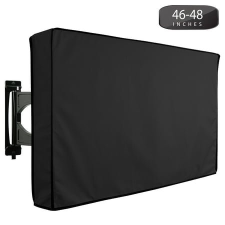 Outdoor TV Cover 46" to 48" inches Universal Weatherproof Protector - Black