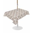 thumbnail image 1 of Outdoor Table Cloth with Umbrella Hole and Zipper, Beige Moroccon Waterproof Rectangle Tablecloth 60"x102", Farmhouse Minimalist Abstract Geometric Washable Table Cover for Outside Party Patio Picnic, 1 of 8