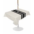 thumbnail image 1 of Outdoor Table Cloth with Umbrella Hole and Zipper, Black Geometric Stripe Waterproof Rectangle Tablecloth 60"x84", Abstract Farmhouse Style Washable Table Cover for Outside Party Patio Picnic, 1 of 8