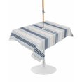 thumbnail image 1 of Outdoor Table Cloth with Umbrella Hole and Zipper, Blue Beige Waterproof Rectangle Tablecloth 54"x80", Modern Abstract Gradient Vertical Stripes Washable Table Cover for Outside Party Patio Picnic, 1 of 8