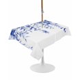thumbnail image 1 of Outdoor Table Cloth with Umbrella Hole and Zipper,Blue Eucalyptus Waterproof Rectangle Tablecloth 60"x102",Botanical Plant Rustic Succulent Branch Washable Table Cover for Outside Party Patio Picnic, 1 of 8