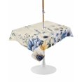 thumbnail image 1 of Outdoor Table Cloth with Umbrella Hole and Zipper, Blue Flowers Waterproof Rectangle Tablecloth 60"x102", Eucalyptus Farmhouse Floral Butterfly Washable Table Cover for Outside Party Patio Picnic, 1 of 8