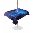 thumbnail image 1 of Outdoor Table Cloth with Umbrella Hole and Zipper, Blue Purple Sky Waterproof Rectangle Tablecloth 60"x102", Abstract Modern Stars Space Washable Table Cover for Outside Party Patio Picnic, 1 of 8