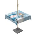 thumbnail image 1 of Outdoor Table Cloth with Umbrella Hole and Zipper, Blue Snowman Christmas Waterproof Square Tablecloth 54"x54", Xmas Snowflake Birds Washable Table Cover for Outside Party Patio Picnic, 1 of 8
