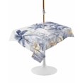 thumbnail image 1 of Outdoor Table Cloth with Umbrella Hole and Zipper, Blue Yellow Palm Tree Waterproof Rectangle Tablecloth 54"x80", Summer Botanical Tropical Washable Table Cover for Outside Party Patio Picnic, 1 of 7