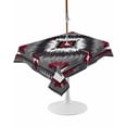 thumbnail image 1 of Outdoor Table Cloth with Umbrella Hole and Zipper, Boho Red Grey Waterproof Rectangle Tablecloth 60"x102", Geometric Southwestern Retro Ethnic Washable Table Cover for Outside Party Patio Picnic, 1 of 8