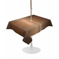 thumbnail image 1 of Outdoor Table Cloth with Umbrella Hole and Zipper, Brown Abstract Waterproof Rectangle Tablecloth 54"x80", Modern Minimalist Geometric Washable Table Cover for Outside Party Patio Picnic, 1 of 8