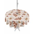 thumbnail image 1 of Outdoor Table Cloth with Umbrella Hole and Zipper, Brown Botanical Fall Waterproof Round Tablecloth 54 Inch, Pastoral Maple Leaf Autumn Rustic Washable Table Cover for Outside Party Patio Picnic, 1 of 8