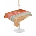 thumbnail image 1 of Outdoor Table Cloth with Umbrella Hole and Zipper,Burnt Orange Ombre Coastal Waterproof Rectangle Tablecloth 60"x102",Summer Nautical Beach Ocean Seaside Washable Table Cover for Outside Party Picnic, 1 of 8