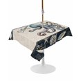 thumbnail image 1 of Outdoor Table Cloth with Umbrella Hole and Zipper, Coastal Octopus Waterproof Rectangle Tablecloth 60"x102", Nautical Ocean Beach Fish Starfish Washable Table Cover for Outside Party Patio Picnic, 1 of 8