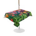 thumbnail image 1 of Outdoor Table Cloth with Umbrella Hole and Zipper, Colorful Spring Floral Waterproof Rectangle Tablecloth 60"x102", Summer Botanical Oil Painting Washable Table Cover for Outside Party Patio Picnic, 1 of 8