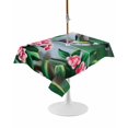 thumbnail image 1 of Outdoor Table Cloth with Umbrella Hole and Zipper, Green Hummingbird Waterproof Rectangle Tablecloth 54"x80", Spring Summer Pink Flower Leaf Washable Table Cover for Outside Party Patio Picnic, 1 of 8