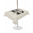 thumbnail image 1 of Outdoor Table Cloth with Umbrella Hole and Zipper, Letter E Waterproof Rectangle Tablecloth 54"x80", Monogram Words Washable Table Cover for Outside Party Patio Picnic, 1 of 4