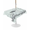 thumbnail image 1 of Outdoor Table Cloth with Umbrella Hole and Zipper, Mushroom Waterproof Rectangle Tablecloth 60"x102", Black Lines Botanical Butterfly Spring Floral Washable Table Cover for Outside Party Patio Picnic, 1 of 8