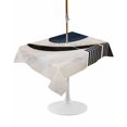 thumbnail image 1 of Outdoor Table Cloth with Umbrella Hole and Zipper, Navy Blue Black Abstract Art Waterproof Rectangle Tablecloth 54"x80", Modern Aesthetic Geometric Washable Table Cover for Outside Party Patio Picnic, 1 of 8