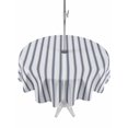 thumbnail image 1 of Outdoor Table Cloth with Umbrella Hole and Zipper, Navy Blue Striped Waterproof Round Tablecloth 54 Inch, Navy Blue White Stripes Farmhouse Washable Table Cover for Outside Party Patio Picnic, 1 of 8