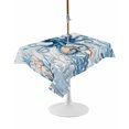 thumbnail image 1 of Outdoor Table Cloth with Umbrella Hole and Zipper, Octopus Waterproof Rectangle Tablecloth 54"x80", Blue Coastal Starfish Ocean Coral Nautical Washable Table Cover for Outside Party Patio Picnic, 1 of 7
