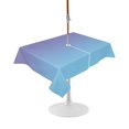 thumbnail image 1 of Outdoor Table Cloth with Umbrella Hole and Zipper, Ombre Blue Purple Waterproof Rectangle Tablecloth 54"x80", Colorful Painting Washable Table Cover for Outside Party Patio Picnic, 1 of 8