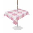 thumbnail image 1 of Outdoor Table Cloth with Umbrella Hole and Zipper, Pink Plaid Waterproof Rectangle Tablecloth 52"x70", Spring Farmhouse Buffalo Checkered Washable Table Cover for Outside Party Patio Picnic, 1 of 8