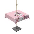 thumbnail image 1 of Outdoor Table Cloth with Umbrella Hole and Zipper, Pink Snowman Christmas Waterproof Square Tablecloth 54"x54", Xmas Pink Snowflake Winter Washable Table Cover for Outside Party Patio Picnic, 1 of 8