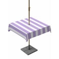 thumbnail image 1 of Outdoor Table Cloth with Umbrella Hole and Zipper, Purple Striped Waterproof Square Tablecloth 54"x54", Modern Farmhouse Purple White Stripes Washable Table Cover for Outside Party Patio Picnic, 1 of 8