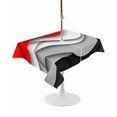 thumbnail image 1 of Outdoor Table Cloth with Umbrella Hole and Zipper, Red Black Ombre Waterproof Rectangle Tablecloth 60"x102", Modern Abstract Moire Art Geometric Washable Table Cover for Outside Party Patio Picnic, 1 of 8