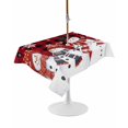 thumbnail image 1 of Outdoor Table Cloth with Umbrella Hole and Zipper, Red Plaid Christmas Snowman Waterproof Rectangle Tablecloth 54"x80", Snowflake Winter Washable Table Cover for Outside Party Patio Picnic, 1 of 8