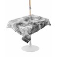 thumbnail image 1 of Outdoor Table Cloth with Umbrella Hole and Zipper, Summer Tropical Leaves Waterproof Rectangle Tablecloth 60"x102", Gray Palm Trees Botanical Washable Table Cover for Outside Party Patio Picnic, 1 of 8