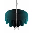 thumbnail image 1 of Outdoor Table Cloth with Umbrella Hole and Zipper, Teal Black Ombre Waterproof Round Tablecloth 60 Inch, Gradient Contemporary Abstract Art Washable Table Cover for Outside Party Patio Picnic, 1 of 8