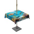 thumbnail image 1 of Outdoor Table Cloth with Umbrella Hole and Zipper, Turtle Waterproof Square Tablecloth 54"x54", Shark Ocean Coral Underwater Scenery Sea Washable Table Cover for Outside Party Patio Picnic, 1 of 8