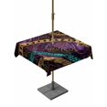 thumbnail image 1 of Outdoor Table Cloth with Umbrella Hole and Zipper, Yellow Purple Green Waterproof Square Tablecloth 54"x54", Geometric Modern Abstract Washable Table Cover for Outside Party Patio Picnic, 1 of 8