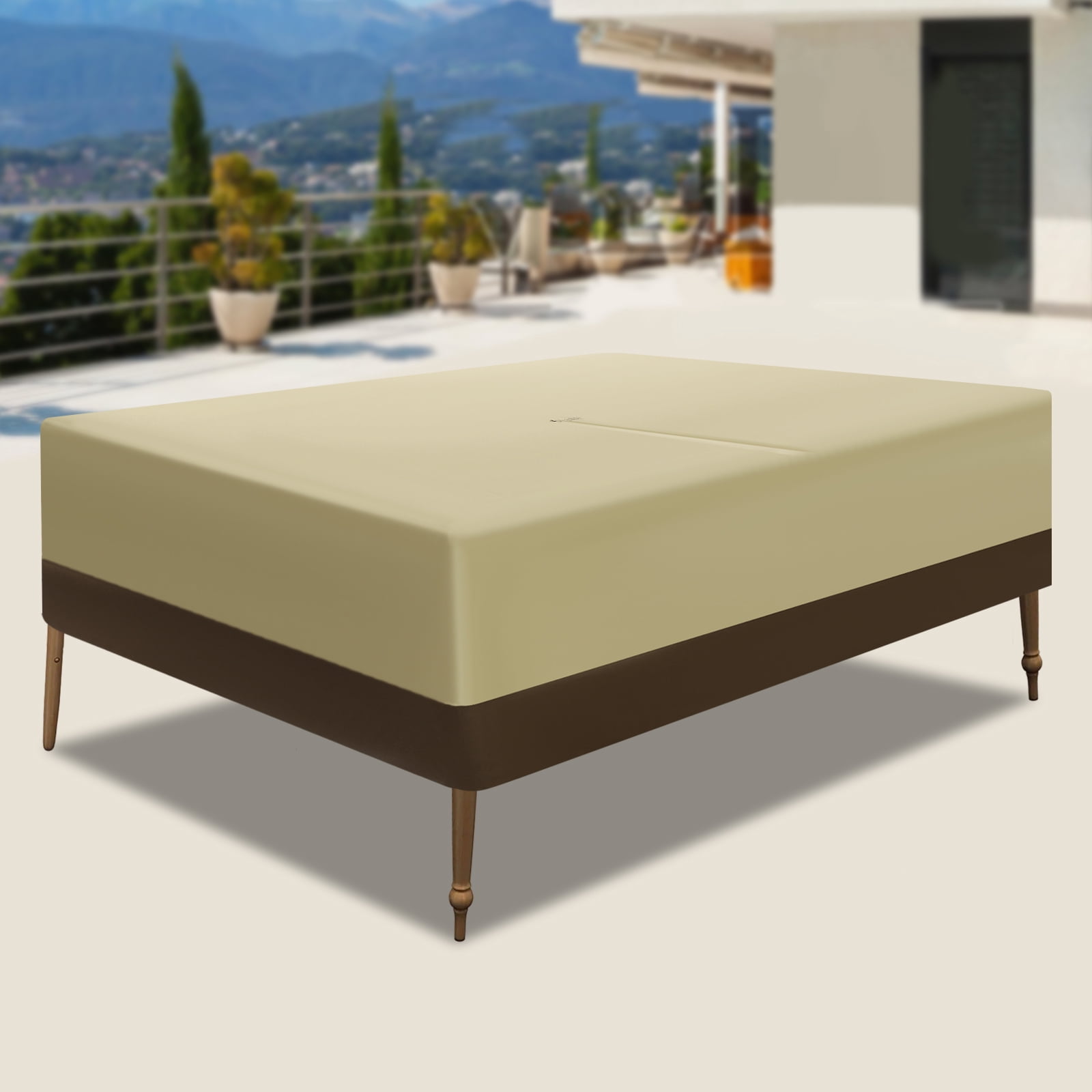 Outdoor Table Cover, Waterproof Patio Furniture Covers for Square Table and Chairs, 275x210x60cm