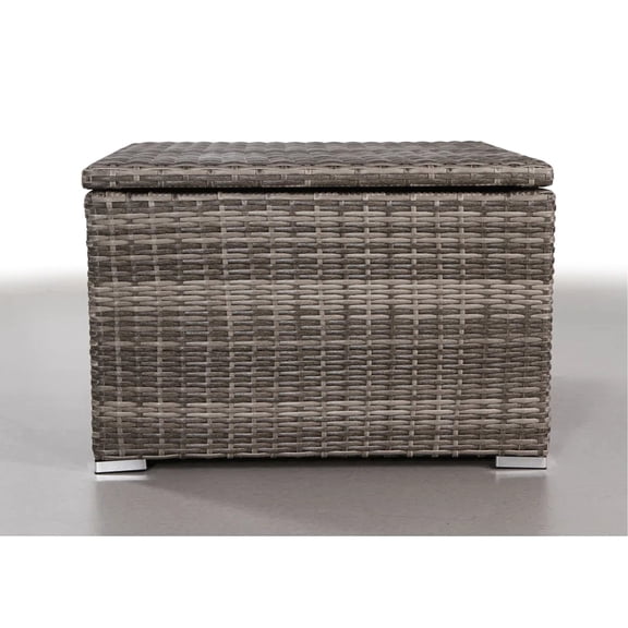 Outdoor Table With Storage Space - Grey Mix Rust , Easy To Maintain Modern Garden Corner Sectional Storage, Gray Mix, Rustproof