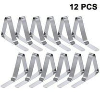 Outdoor Tablecloth Clips Large Table Cover Clamps for Tables, Flexible Stainless Steel Picnic Table Cloth Clips Holders (12 Pcs)