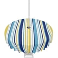 thumbnail image 1 of Outdoor Tablecloth Geometric Stripes Round Patio Tablecloths 60 Inch, Waterproof Outside Table Cloths with Umbrella Hole and Zipper, Yellow Blue Summer Table Cover for Outdoor Tables Garden, 1 of 6