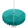 thumbnail image 1 of Outdoor Tablecloth Irregular Geometric Round Patio Tablecloths 60 Inch, Waterproof Table Cloths with Umbrella Hole and Zipper, Teal Turquoise Gradient Summer Table Cover for Outdoor Tables Garden, 1 of 6